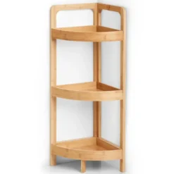 Zeller Hoekkastje/rekje - bamboe - hout - 29 x 29 x 85 cm