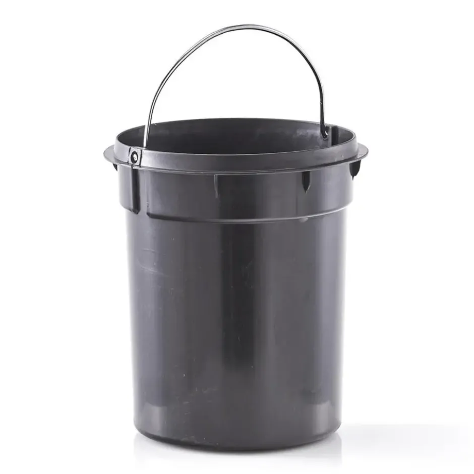 Zeller Pedaalemmer - 3L - zwart - metaal en bamboe - 24 cm