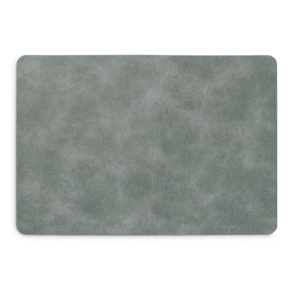 Zeller placemats lederlook - grijs - 45 x 30 cm
