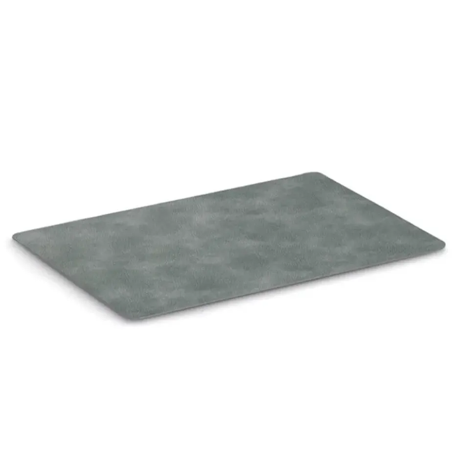 Zeller placemats lederlook - grijs - 45 x 30 cm