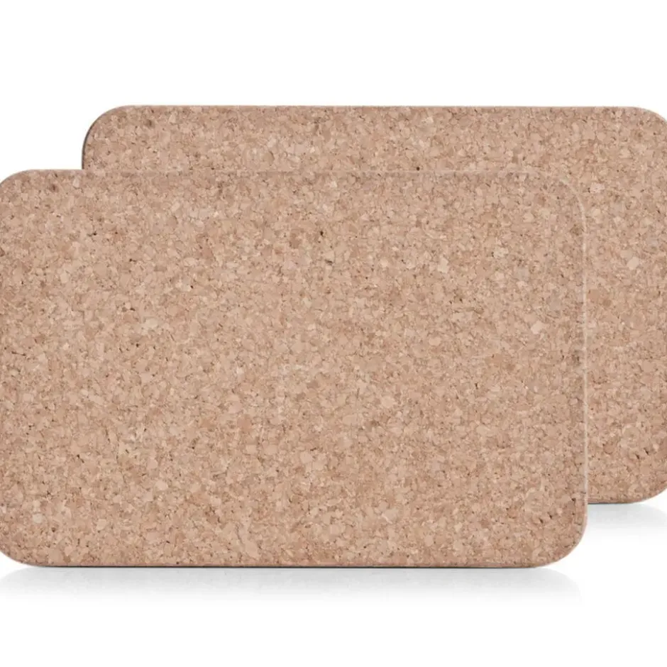 Zeller Placemat - 2x stuks - bruin - kurk - 30 x 20