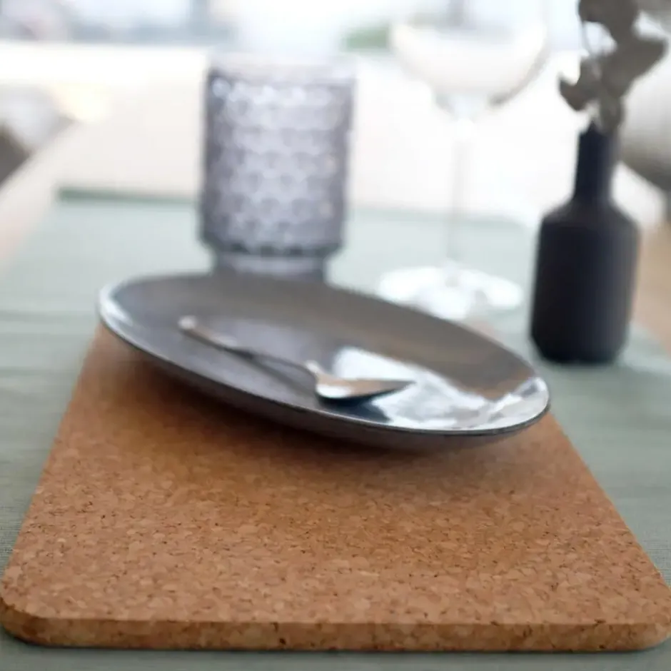 Zeller Placemat - 2x stuks - bruin - kurk - 30 x 20