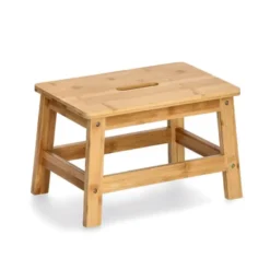 Zeller Voetenbankje/krukje - bamboe - 38 x 26 x 25 cm - opstapje