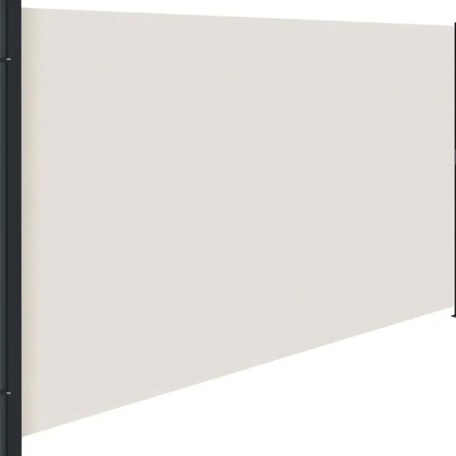 Zijmarkies - Beige - 287x184 cm - Waterdicht Polyester - Gepoedercoat Staal