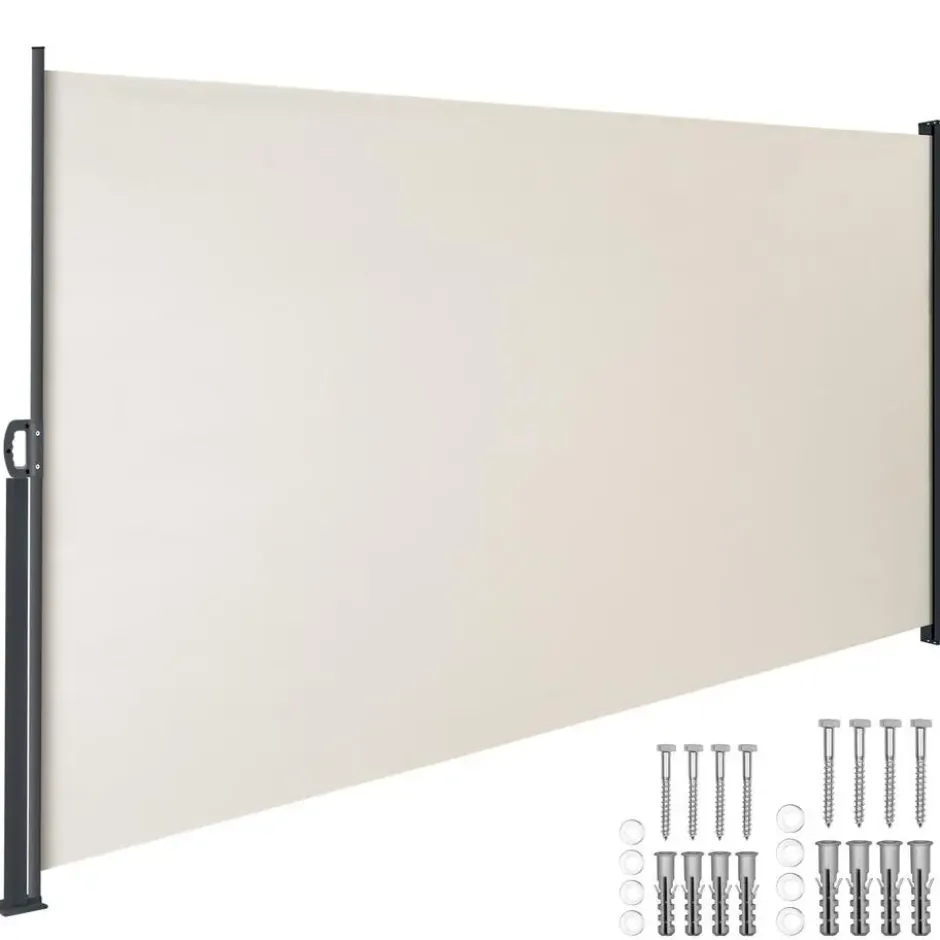 Zijmarkies - Bescherming Zon Wind - Waterafstotend - Beige - 300x9x160cm