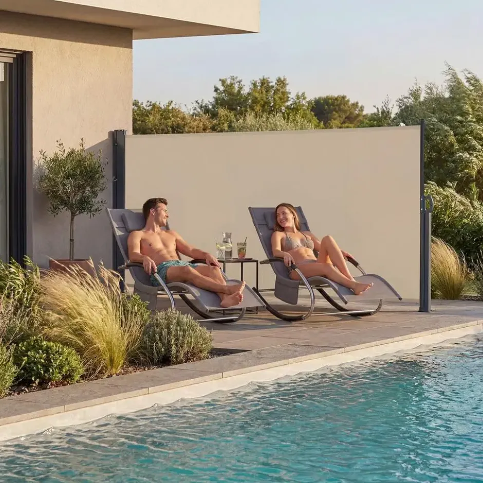 Zijmarkies - Bescherming Zon Wind - Waterafstotend - Beige - 300x9x160cm