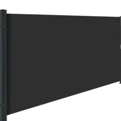 Zijmarkies Uittrekbaar Zonwering Privacybescherming Zwart Windscherm 120x60 cm