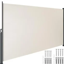 Zijmarkies Uittrekbare Zonwering Beige 300cm Staal Gepoedercoat - Schaduwwering