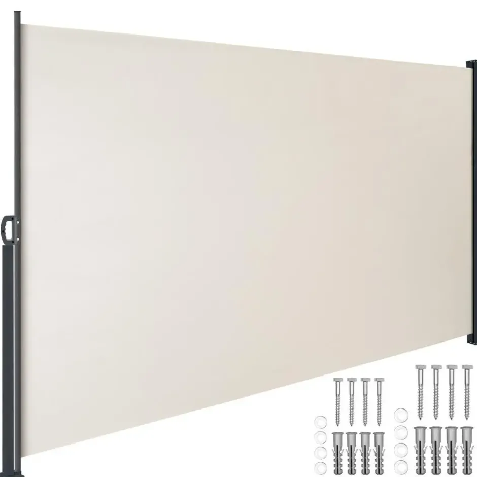 Zijmarkies Uittrekbare Zonwering Beige 300cm Staal Gepoedercoat - Schaduwwering