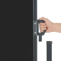 Zijmarkies Zwart - Waterafstotend Polyester - Stalen Behuizing - Oprolmechanisme