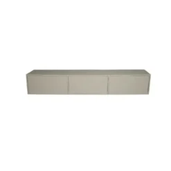 Zwevend Tv-Meubel Beige Mangohout - 160x35x30cm - 3 Deuren - Vision